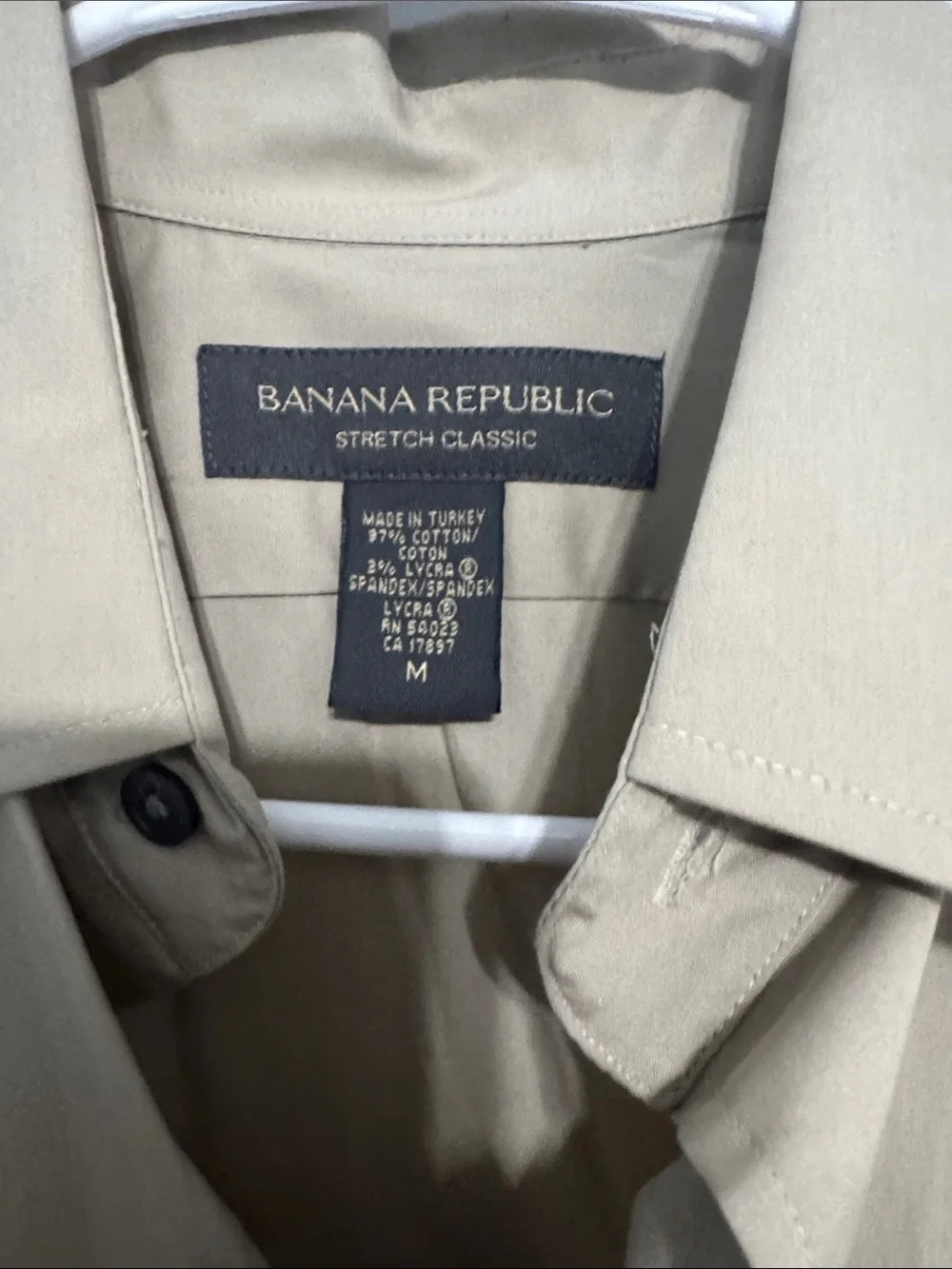 Banana Republic Men's Button-Front Tan Dress Shirt